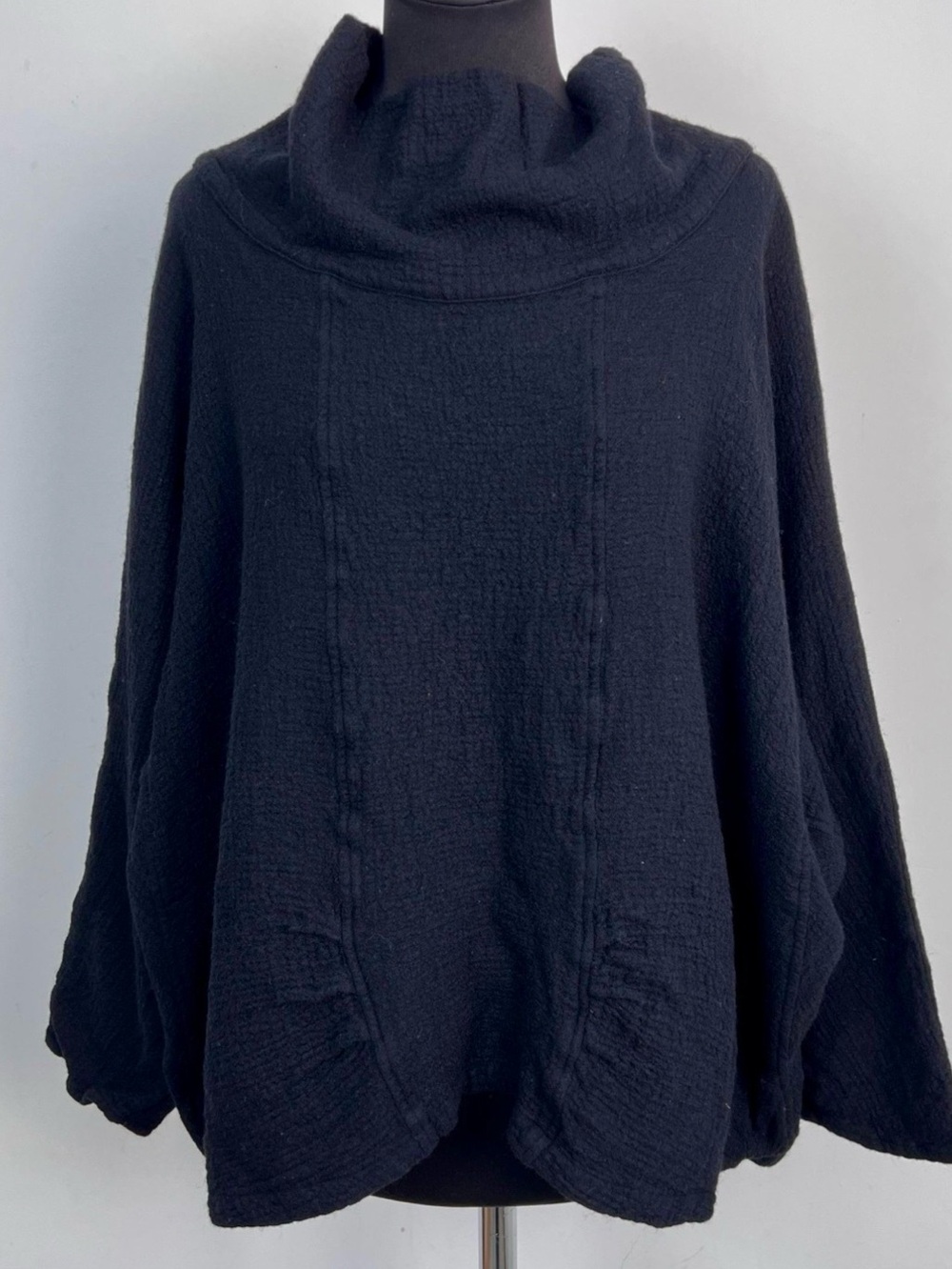 Grizas Black Cowl Neck Oversized Sweater